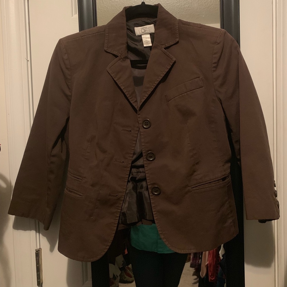 Brown Anne Taylor Loft Blazer